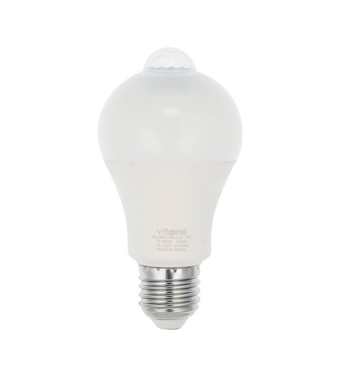 ΛΑΜΠΑ LED ΜΕΡΑΣ/ΝΥΧΤΑΣ ΜΕ ΑΙΣΘΗΤΗΡΑ ΚΙΝΗΣΗΣ PIR A60 E27 11W 1045Lm 4000K VITO