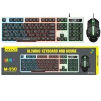 Σετ Gaming Πληκτρολόγιο με RGB φωτισμό & Ποντίκι AOAS M-350 (Αγγλικό US)