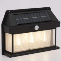 Ηλιακό φωτιστικό LED με 3 λάμπες SN23521-84 Μαύρο χρώμα