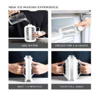 Φορητή πτυσσόμενη παγοθήκη Ice Ball Maker 2 σε 1 156-1400ml CC-15476-12 λευκό