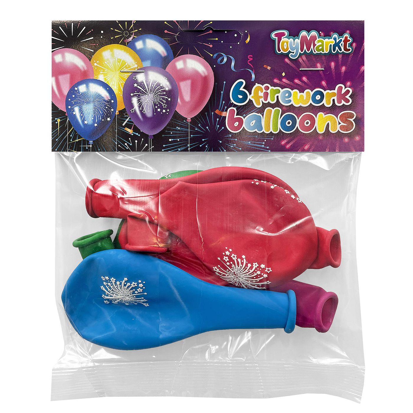 ΣΕΤ 6 ΜΠΑΛΟΝΙΑ ΠΥΡΟΤΕΧΝΗΜΑΤΑ 30cm ToyMarkt 913484
