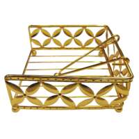 ΧΑΡΤΟΠΕΤΣΕΤΟΘΗΚΗ ΜΕΤΑΛΛΙΚΗ ΧΡΥΣΗ 16x16x7cm Homie 1002129