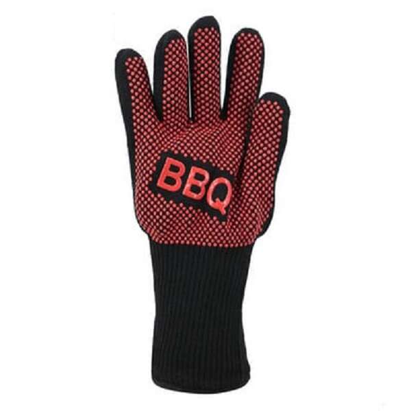 Γάντια BBQ Εξαιρετικά ανθεκτικά στη θερμότητα 1τμχ κόκκινο
