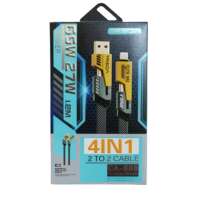 Καλώδιο φόρτισης 4 σε 1 από USB-A ή TYPE-C σε Lightning(27W) ή TYPE-C(65W) 1.2m CA-888