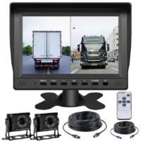 Έγχρωμο TFT LED Μόνιτορ 7” φορτηγού Με 2 Εισόδους Video, Τηλεχειριστήριο και 2 κάμερες με δυνατότητα καταγραφής νυχτερινής όρασης CAR7006STM