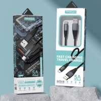 Καλώδιο γρήγορης φόρτισης 5A με ακροδέκτη Type-C 1m CA8843 Μαύρο