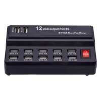 Βάση Φόρτισης με 12 Θύρες Usb-A 60W σε Μαύρο ZY-2401