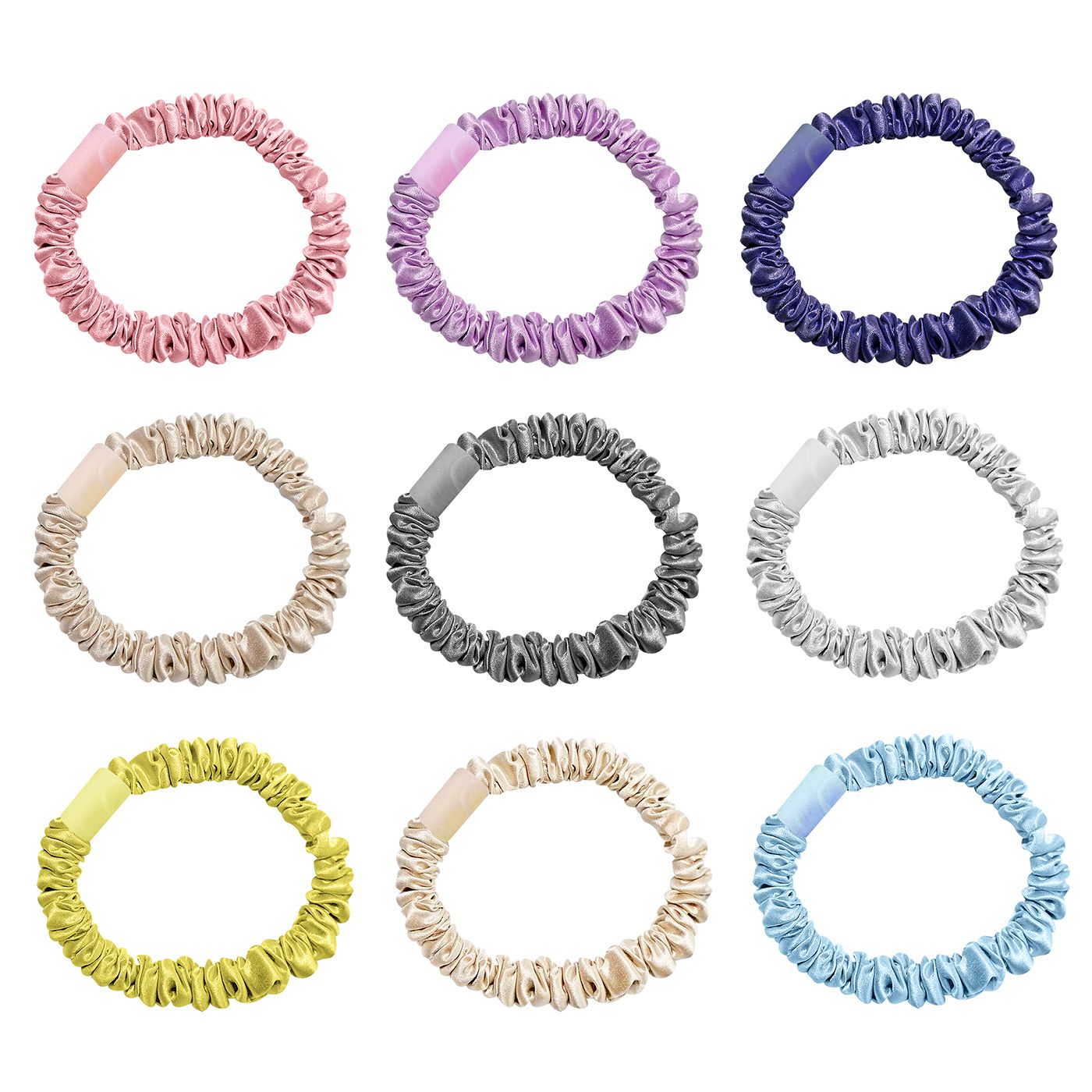 Σούρα μαλλιών λεπτή χρώματα scrunchies 7,5cm 4teen4ty 401373 12τεμ.