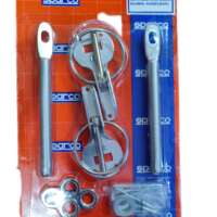 Άγκιστρα για το Καπό Αυτοκινήτου Sparco HW-0154 Ασημί
