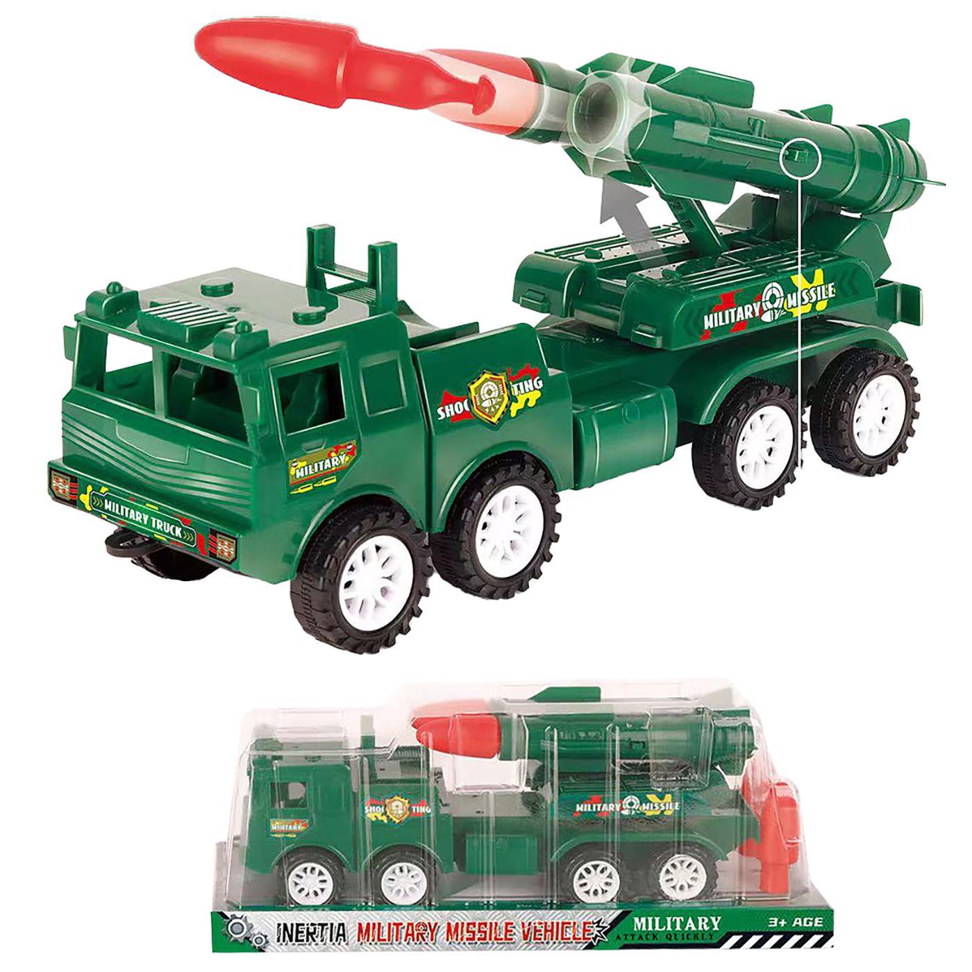 Στρατιωτικό φορτηγό friction με πύραυλο 30x11x9cm ToyMarkt 902363