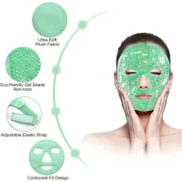 Δροσιστική μάσκα προσώπου Cooling Face Mask Latex Free And BPA-Free  πράσινο