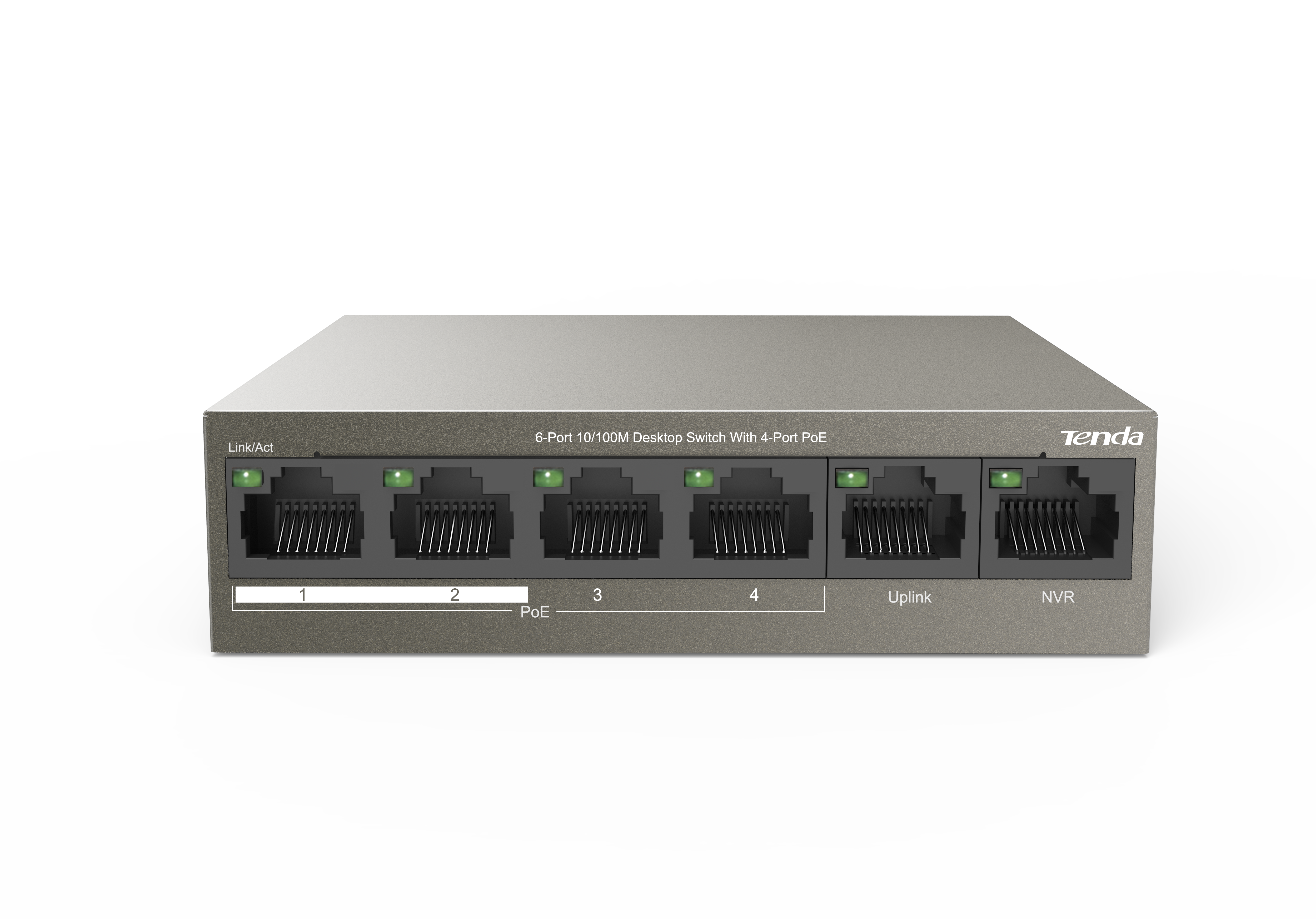 TENDA 6-Port 10/100Mbps Desktop Switch with 4-Port PoE