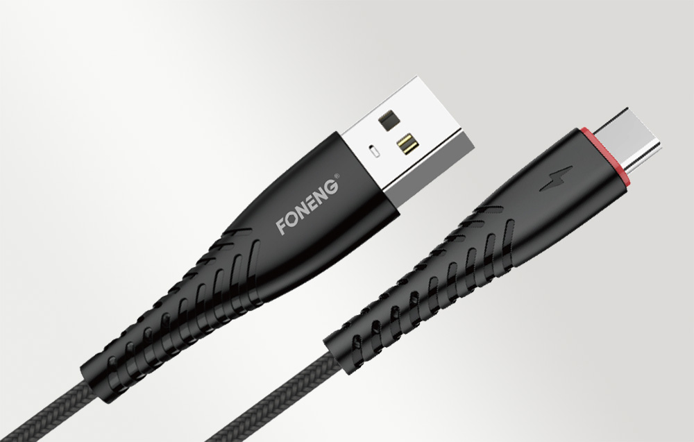 Foneng X15 USB to USB-C cable, 2.4A, 1.2m (black)