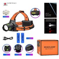 Επαναφορτιζόμενος Φακός Κεφαλής LED Zoom με 2 μπαταρίες 18650mAH BL-T203-TG