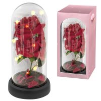 Τριαντάφυλλο σε Γυάλα με φως 22x11cm Carnavalista 232370