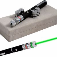 Πράσινο Laser Pointer 100mW με 5  σχέδια - κεφαλές