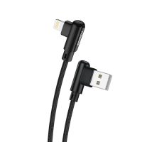 Foneng X70 Angled USB cable for Lightning Foneng X70, 3A, 1m (black) Μαύρο 1m