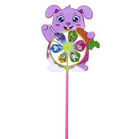 Ανεμόμυλος Λαγός ροζ ø25x55cm ToyMarkt 913569   10τμχ