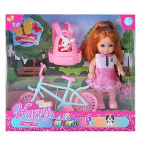Κούκλα 11cm Ποδήλατο & Ζωάκι pet 17x16x6cm ToyMarkt 98248