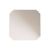 Εύκαμπτος Ακρυλικός Διακοσμητικός Καθρέφτης Τοίχου Τετράγωνος με γωνίες λουλουδιών 40×40εκ. 8127-004