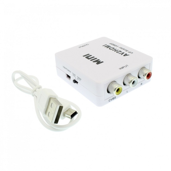 Μετατροπέας CVBS/RCA/AV σε HDMI Upscaler 1080P A-004