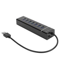 Διανομέας Type-C 7 θυρών USB 3.0 με μπλε ένδειξη LED υψηλής ταχύτητας 5Gbps DC 5V A-015