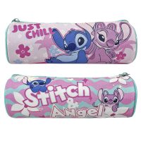 Κασετίνα Βαρελάκι Stitch Girl 23x8cm Stitch