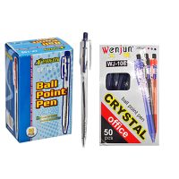 Στυλό Διάφανο Κλιπ Ballpoint Μπλε 0,8mm  JustNote 80287  50ΤΜΧ