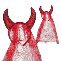 Στέκα Devil με Κέρατα & Πέπλο Carnavalista 232556