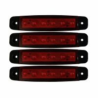 Φώτα Όγκου Φορτηγού 6LED 12-24V 4τμχ με σετ βιδών JN-2853-91 Κόκκινο