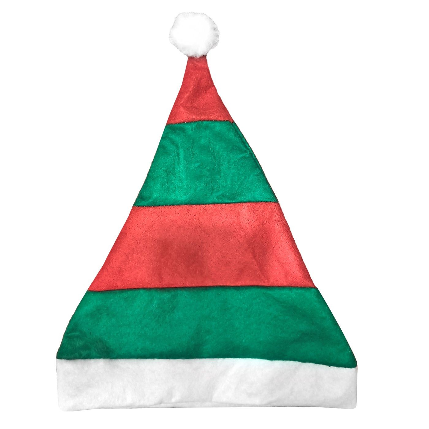 Σκούφος Ξωτικού Πράσινο-Κόκκινο Ριγέ 38x27cm Xmasfest 1133786