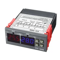 110-220V Ψηφιακή οθόνη STC-3008 Έξυπνος Ηλεκτρονικός θερμοστάτης με διπλό έλεγχο θερμοκρασίας, διπλή οθόνη θερμοκρασίας και ρυθμιζόμενη θερμοκρασία