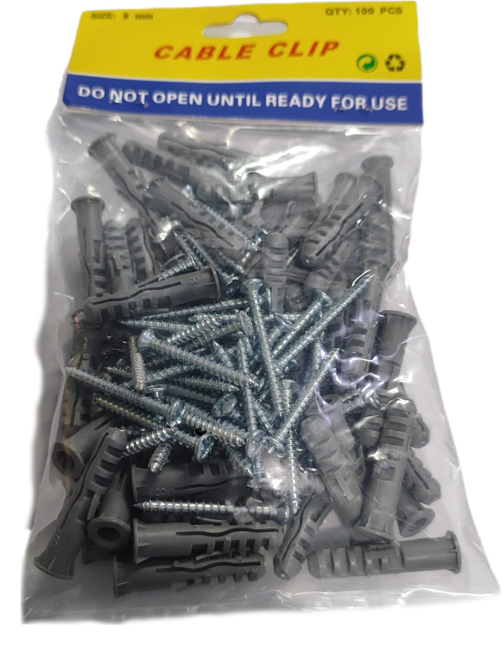 Σετ Βύσματα (Ούπα) και βίδες 100 τεμάχια 8Χ40mm oem