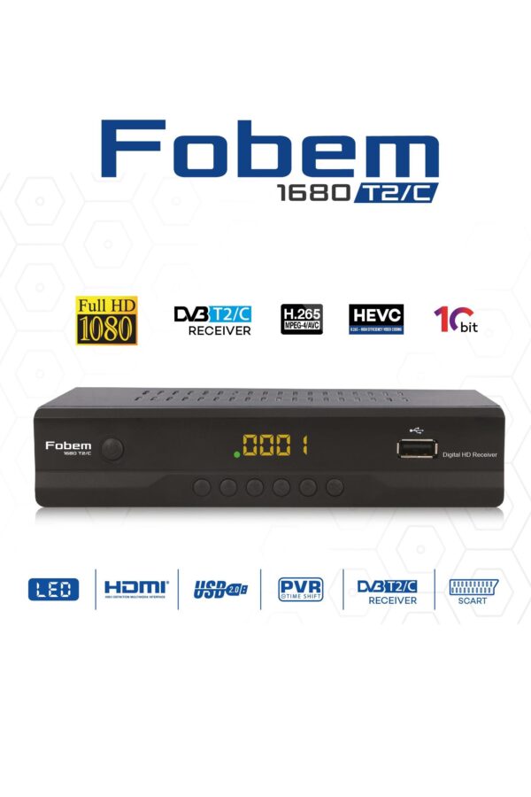 Επίγειος Ψηφιακός Δέκτης FOBEM 1680 T2/C