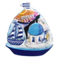 Μαγνητάκι Κεραμικό Greek Βάρκα 7x6cm SummerTiempo 623343  12τμχ