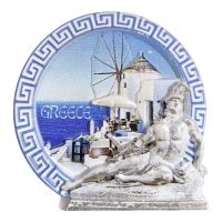 Μαγνητάκι Κεραμικό Greek Μύλος Άγαλμα 6,5x6,5cm SummerTiempo 623344   12τμχ