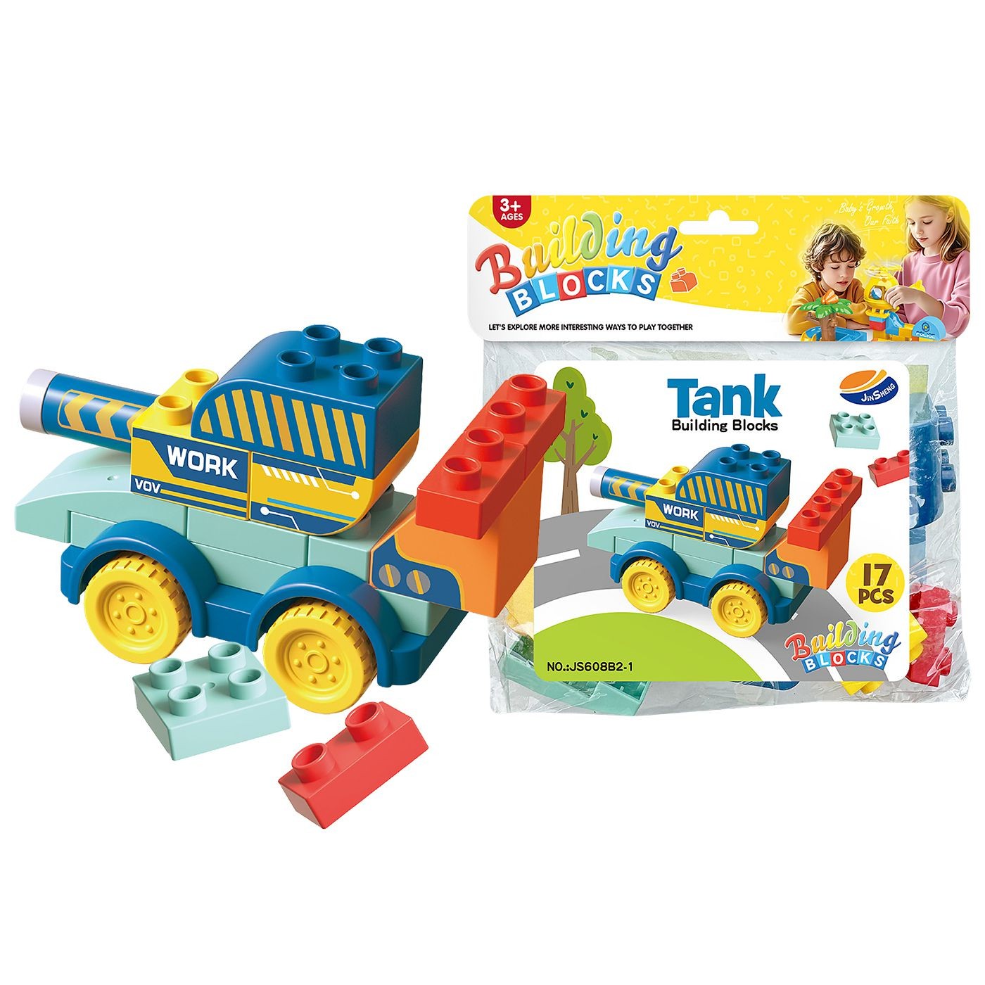 Τουβλάκια Τανκ 17 Τεμ. 3+ Ετών 22x19cm ToyMarkt 95454