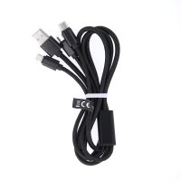 Maxlife Καλώδιο 3 σε 1 USB - Lightning + USB-C + microUSB 1,0m 2,1A μαύρο νάιλον
