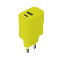 Setty φορτιστής USB + USB-C 20W LSIM-AC-2011 lime
