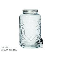 Γυάλινο βάζο αεροστεγές με βρυσάκι 3600ml [77703401]