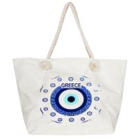 Τσάντα Παραλίας Μεγάλη με Μάτι Τριπλό 55x34x17cm SummerTiempo 622602