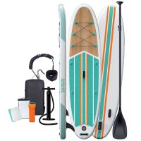 Sup Φουσκωτή Σανίδα 10 Feet Μέγιστο Φορτίο: 150kg. Βάρος Σανίδας=~8kg, Μήκος=300cm(~10 Feet), Πλάτος=76cm, Πάχος=15cm SummerTiempo 622742