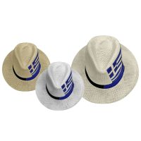 Καπέλο Ψαθόχαρτο Cowboy με Κορδέλα Ελληνική Σημαία 34x31x12cm SummerTiempo 623229