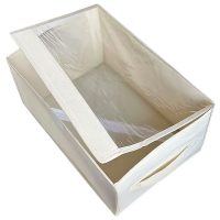 Υφασμάτινο Κουτί με Διάφανο Καπάκι 55x32x25cm Homie 1011180