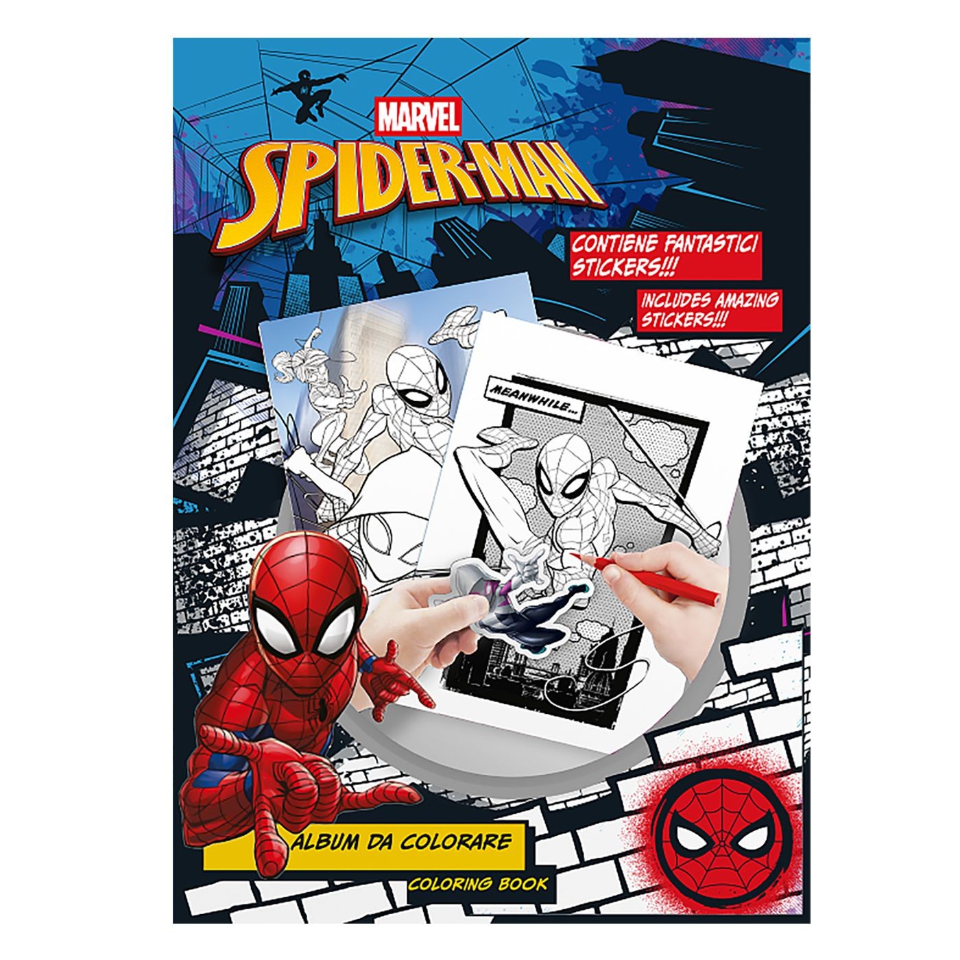 Βιβλίο Ζωγραφικής με 80 Αυτοκόλλητα Spiderman 31x23cm Spiderman