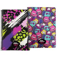 Τετράδιο Σπιραλ 2 Θεμάτων, 70φύλλων no Fear Fluo Prints- Music 17x25cm Gim 348-31402  10τεμ.
